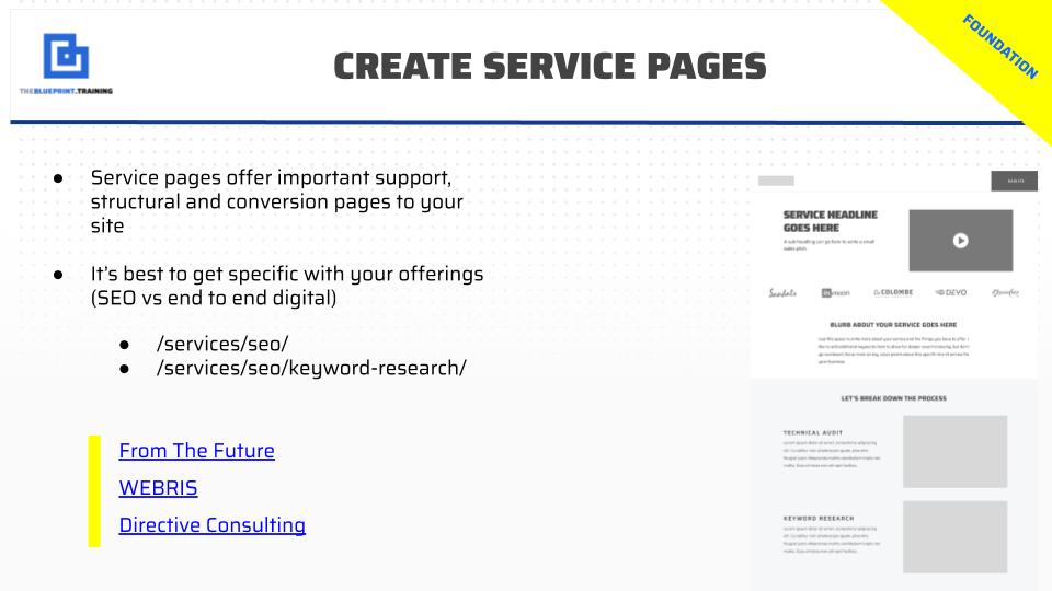 service pages